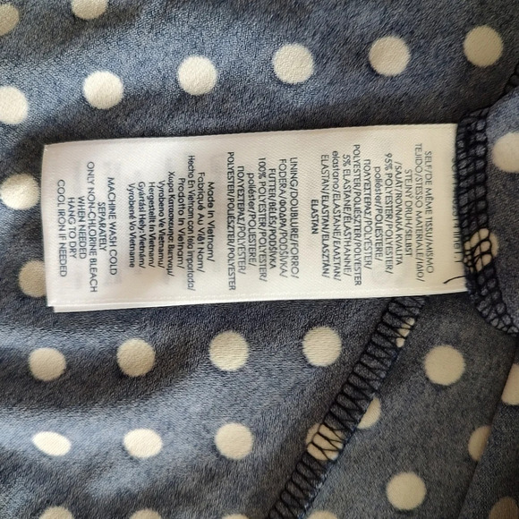 Chaps polkadot summer dress. Navy. Small. NWT - Picture 5 of 7